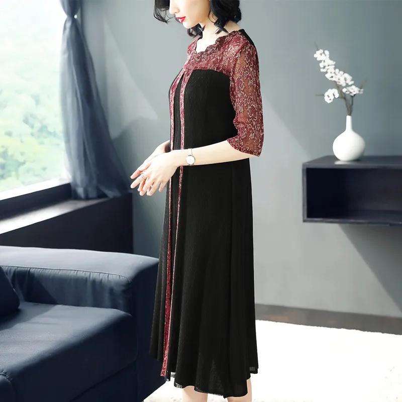 COIGARSAM кружевное женское платье Новинка Весна Лето Свободные платья синий желтый