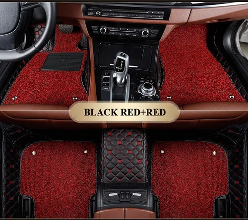 Luxury Black red b Индивидуальный 3D автомобильный коврик для Chevrolet Cruze Captiva Camaro AVEO TRAX Epica Cavalier Spark LOVA автомобильные аксессуары напольный коврик ковры - Название цвета: Luxury Black red b