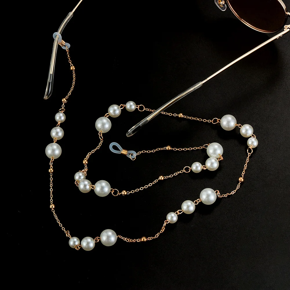 Цепочка для очков унисекс стильная цепь с бусинами солнцезащитных чтения