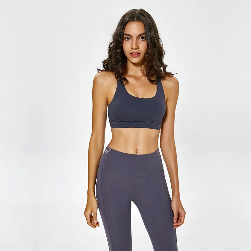 Спортивный бюстгальтер Racerback сетчатый для йоги спортивный с высоким покрытием
