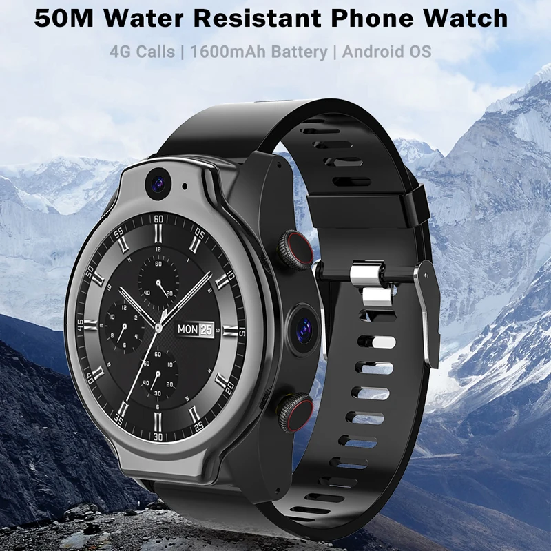 

4G LTE Global Smart Watch Phone Android Smartwatch With 4GB+64GB 1600mAh GPS 13MP Camera IP68 Waterproof Support Sim Card WIFI