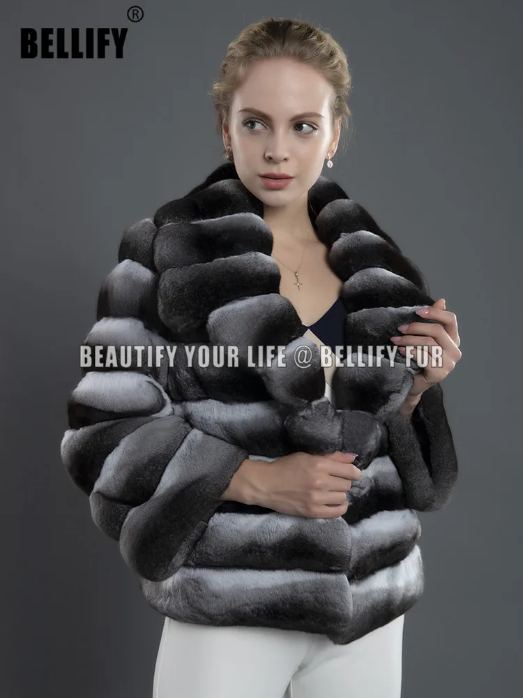 Лучшая Толстая Шиншилла из натурального меха Рекс женская верхняя одежда