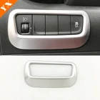 Для Hyundai Kona Encino 2017, 2018, 2019, 2020, автомобильные аксессуары, регулировка фар, крышка переключателя управления, ABS, матоваяуглеродная отделка