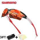 Солнцезащитные очки Shimano зеркальные для мужчин и женщин UV400, спортивные зеркальные, в красной и черной оправе, для велоспорта, унисекс, 2021