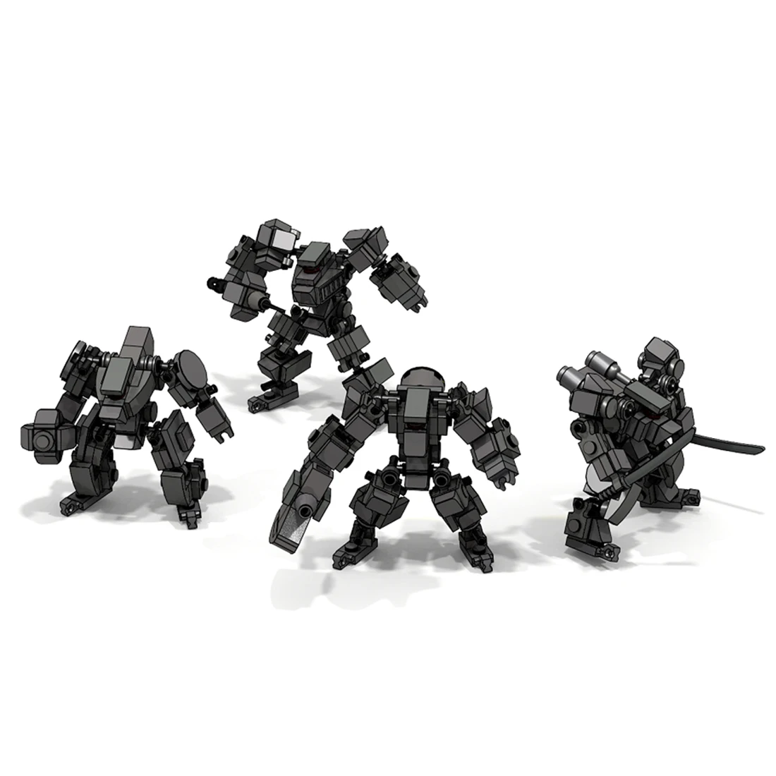 Moc Mini Mecha Боевая модель солдат Сборная небольшие строительные блоки Обучающий