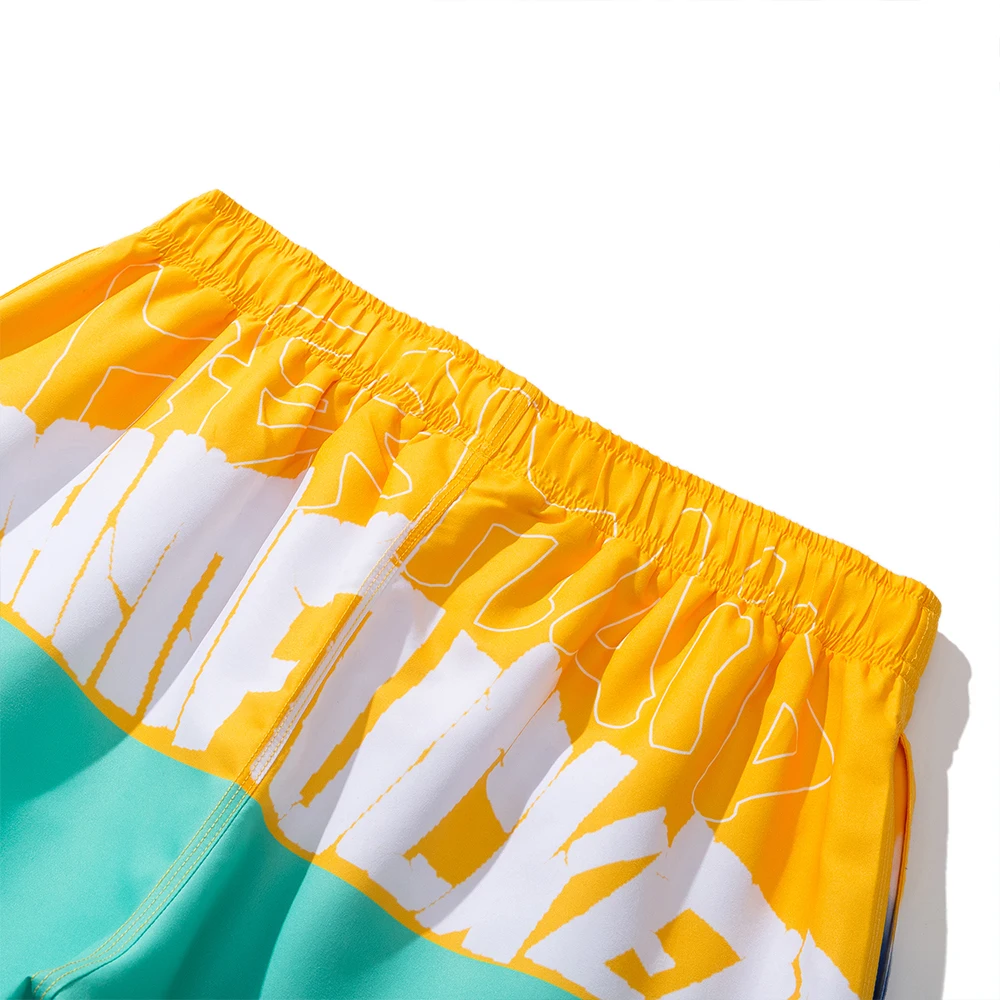 

Dark Icon Interesting Print Beach Shorts Men Summer Elatsic Waist Casual Men's Shorts