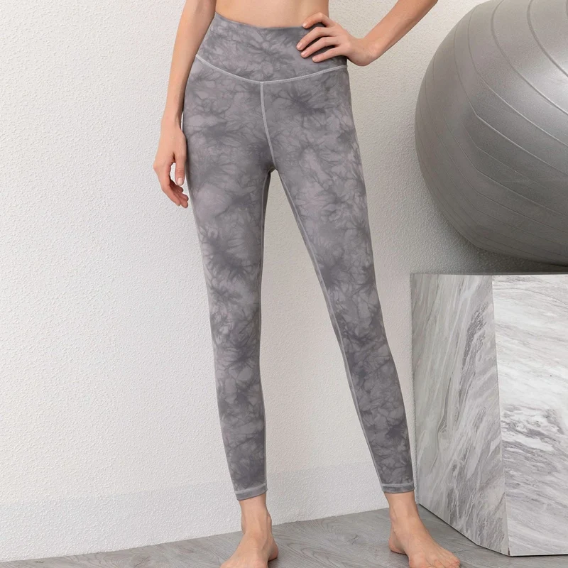 

Yoga Pants Women Tie Dye Printed Sports Trousers Running Gym Sportswear Seamless High Waist Leggings