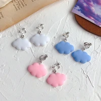 korea fashion cloud shape drop hook earrings for women girls cute sweet punk ear jewelry charm dangle earring gifts