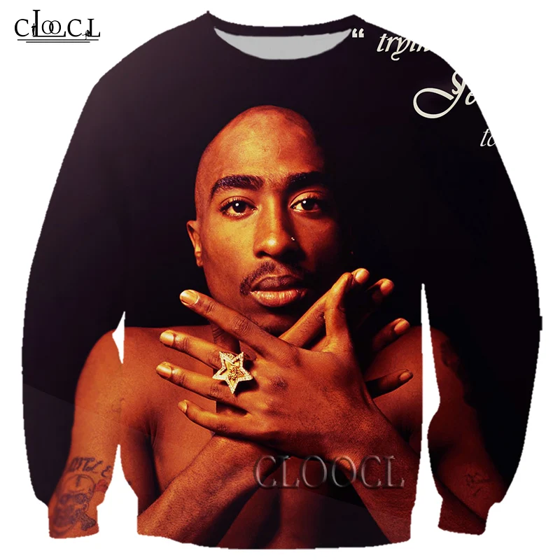CLOOCL Рэппер Amaru Shakur 2pac Тупак Свитшот Повседневный стиль 3D принт популярный унисекс