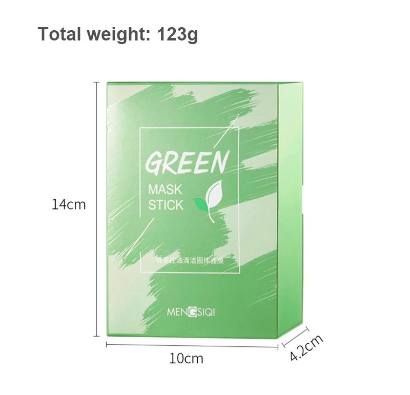 

40g Green Tea Eggplant Solid Mask Effectively Oil Control Acne Clearing Moisturizing Reduce Blackhead Brighten Skin TSLM1