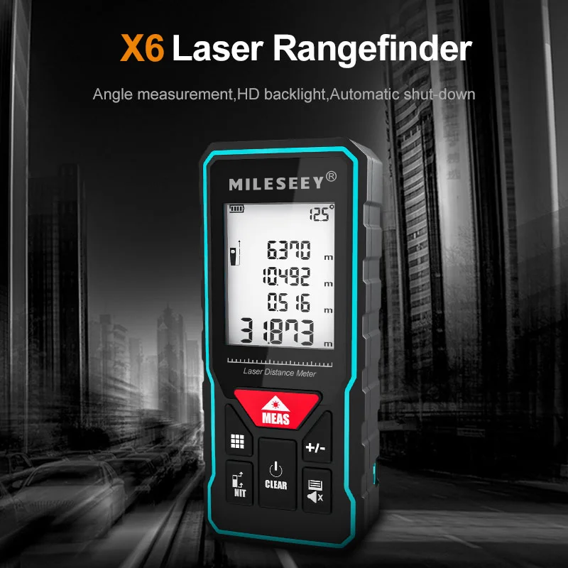 Мини-Измеритель Mileseey, лазерный дальномер X5 X6, ручной дальномер, точное измерение угла, для строительства - изображение