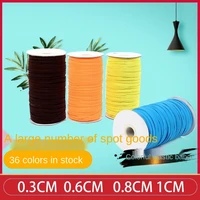 factory wholesale 36810mm color elastic band flat narrow high ribbon fold over mask lanyard sewing accessories cloth face