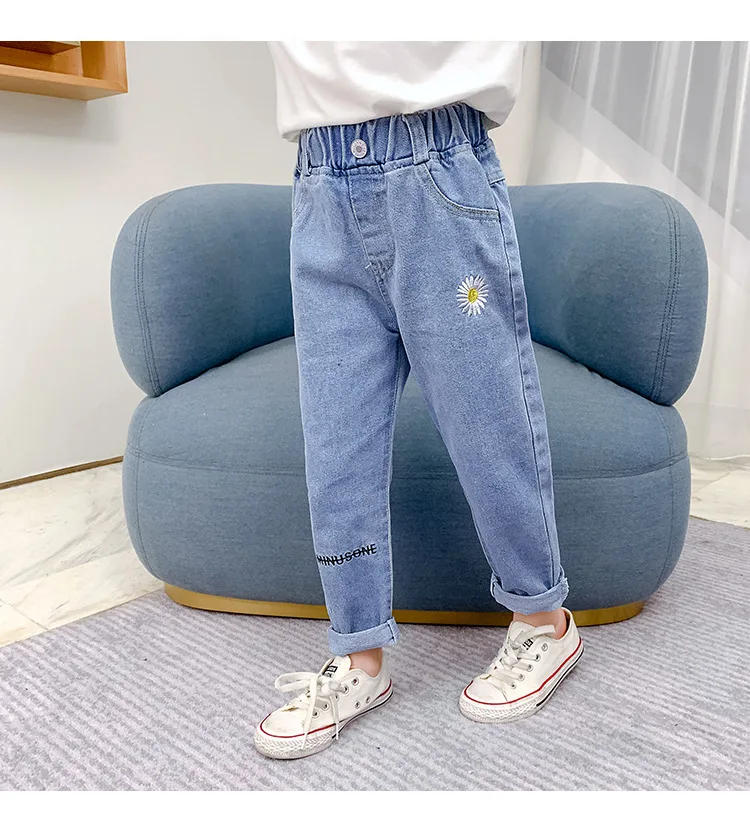

Girls' Jeans Spring And Autumn New Fashion Loose Casual Pants