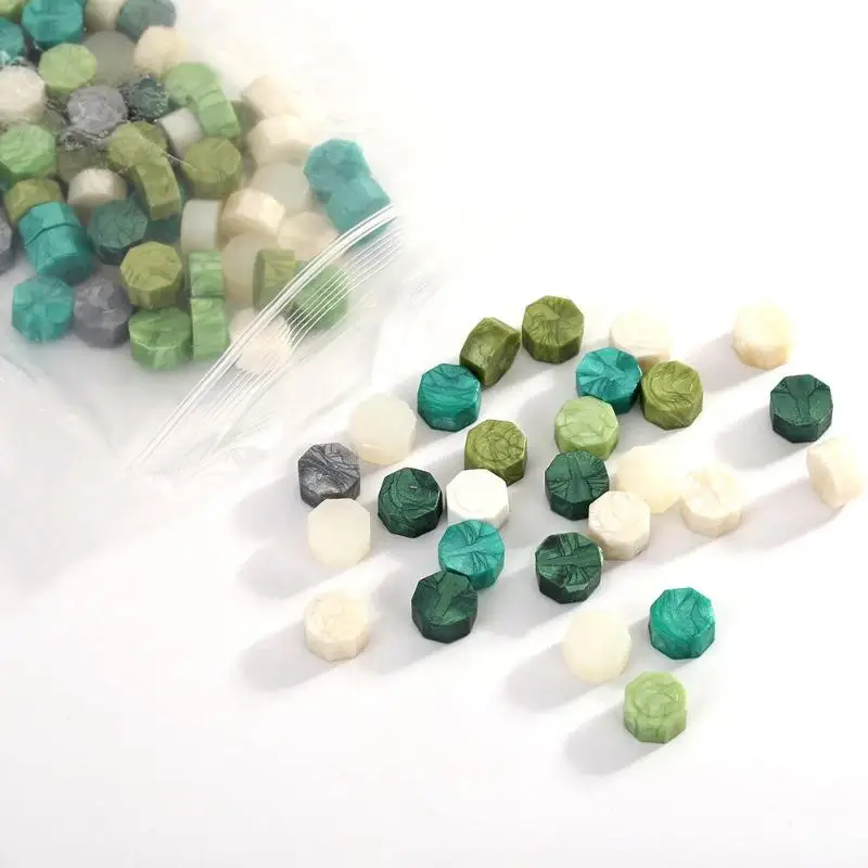 100 шт. Ретро октагональный огонь картина запечатывание таблеток восковое