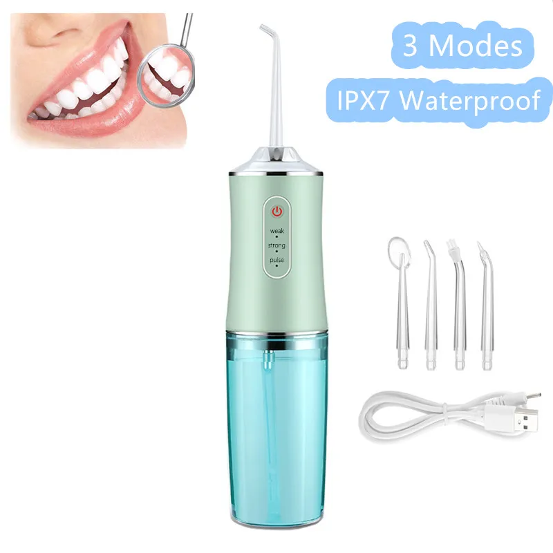 

Oral Irrigator 3 Modes USB Rechargeable Dental Water Jet Waterproof Teeth Cleaner Irrigador Dental Oral Care Home Use Travel