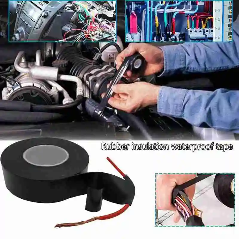 1 рулон Черная изоляция Водонепроницаемый лента анти коррозии самоклеящиеся