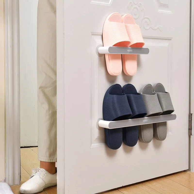 Настенный органайзер для обуви на щетка чистки ванной комнаты стойка тапочек и