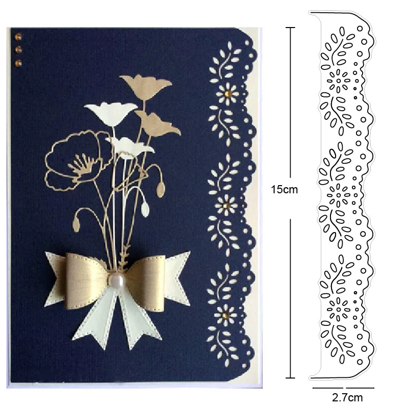 Металлические режущие штампы цветок лист кружева полоса граница бабочка