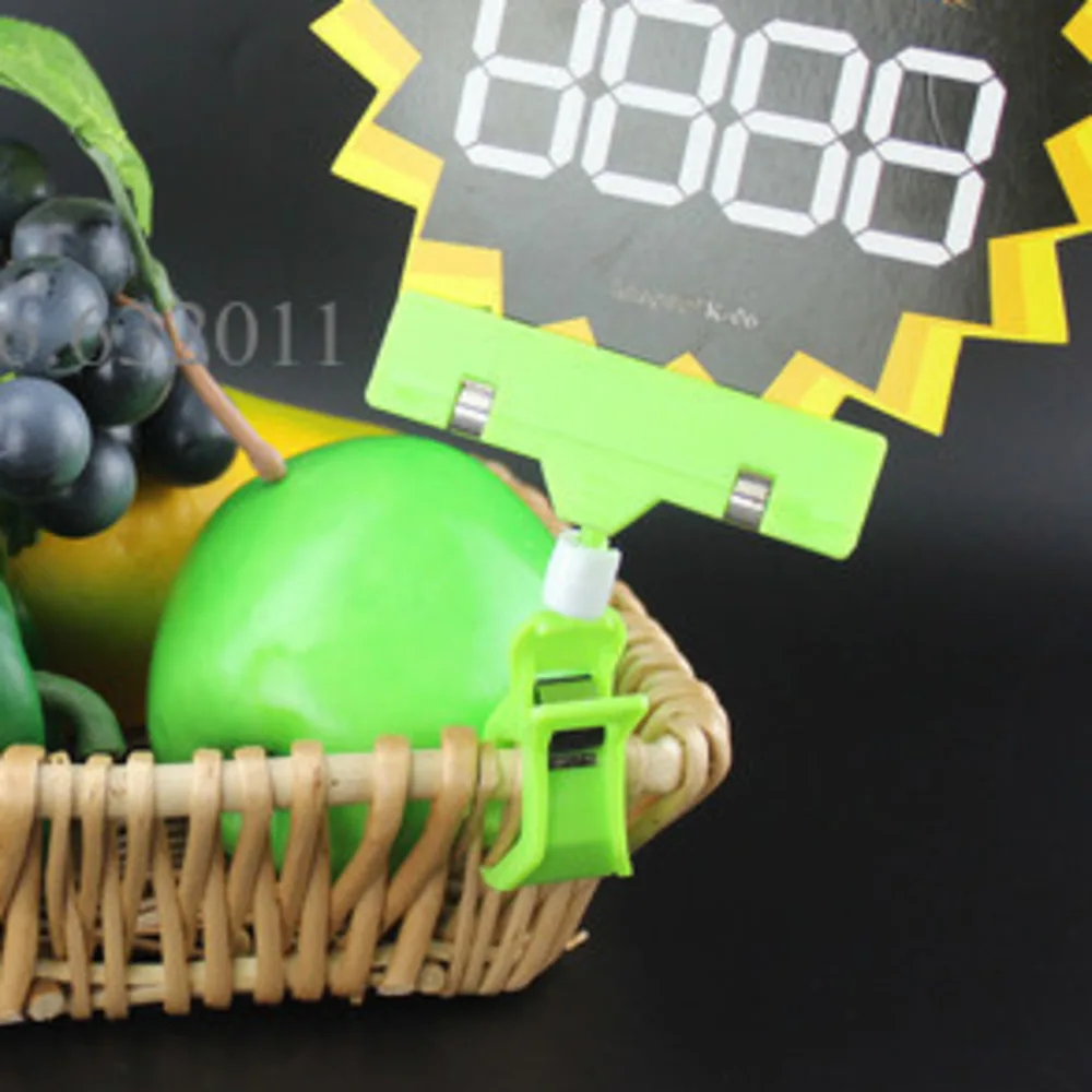 Зеленый поп-этикетки держатель ценник значок имя карта Зажимная этикетка