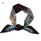 Женский шарф с леопардовым принтом попугай, весенний обтягивающий шарф, роскошный брендовый шарф, новый дизайн 2020, Летний Шелковый шарф для женщин