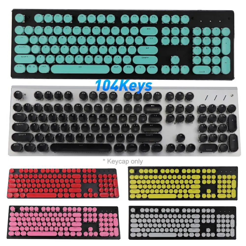 

104Pcs/Set Key Cap Clear Backlight Keycaps Cover Replacement for Cherry/Kailh/Gateron/Outemu Switch Keyboard