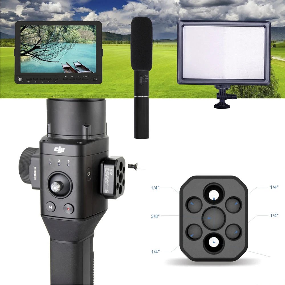 Алюминиевый Удлинительный модуль-адаптер для DJI Ronin-S портативный модуль