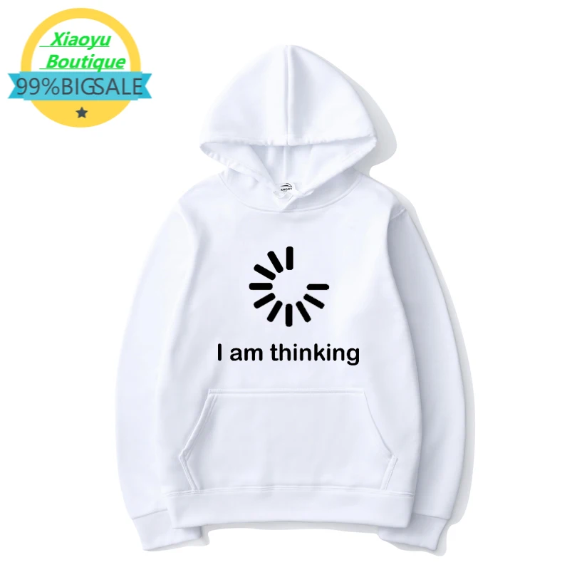 

I'm Thinking Print Hoodies Men Women Sport Casual Hooded Sweatshirt Hip Hop Streetwear Fashion Hoodie Pullover Unisex Tops Coat