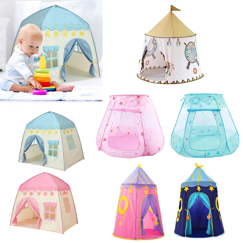 

Play Kids Tent Game House Indoor Outdoor Princess Castle Infant Room House for Baby Children Playhouse Birthday Christmas Gifts