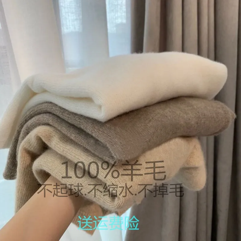 

2021 Autumn Winter Cashmere Sweater Women Fashion Round Neck Sweater Loose 100% Wool Sweater Batwing Sleeve Plus Size Pullover