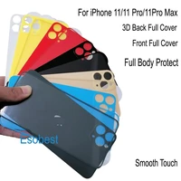 esobest new fully body glass for iphone11 pro max 3d back glass screen protector for iphone 11 front back film camera cover