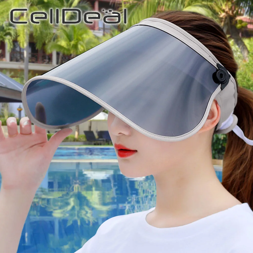 2 в 1 летняя Солнцезащитная шляпа с широкими полями и защитой от УФ-лучей |