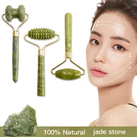 natural jade roller massager gouache scraper for face face roller facial skin care tools body beauty lifting massage rollers
