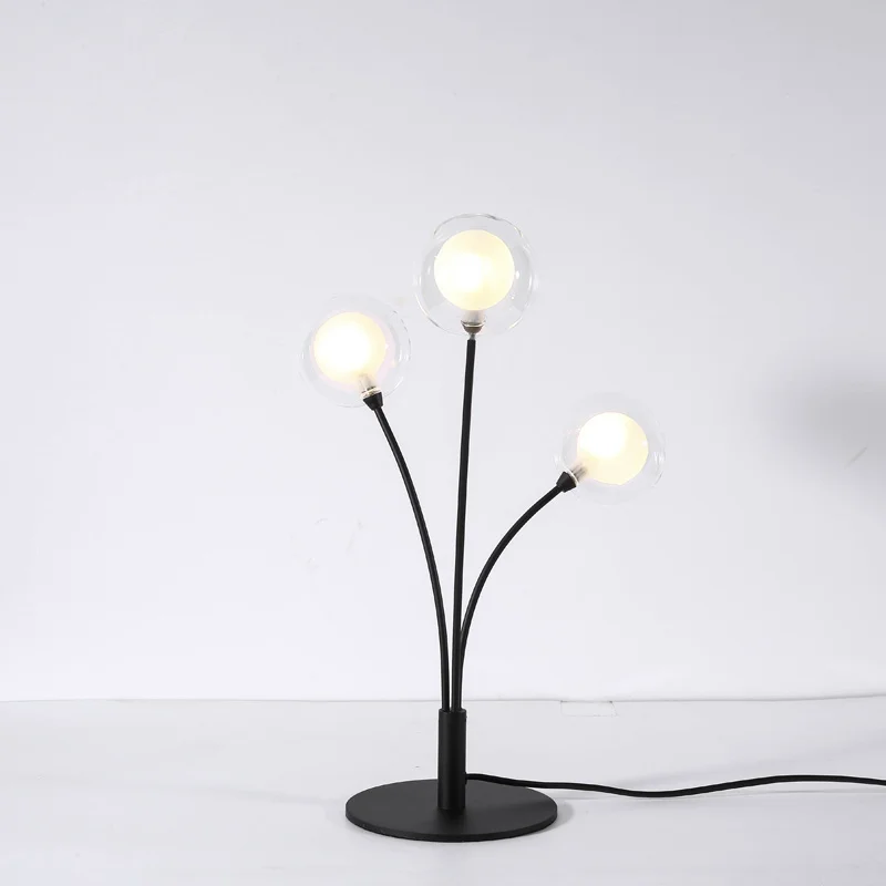 Скандинавский художественный декор светодиодная настольная лампа стеклянный