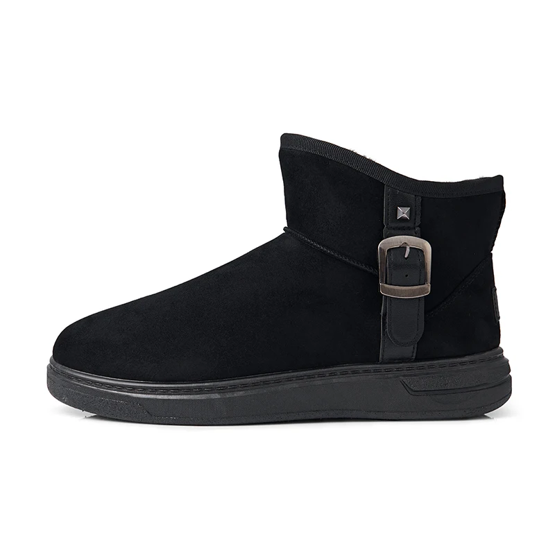 

Men Martin Boots Winter Shoes Boy Brand Snow Boots Fluffy Plush Warm Ankle Bottom Black Non-slip Sports Shoes