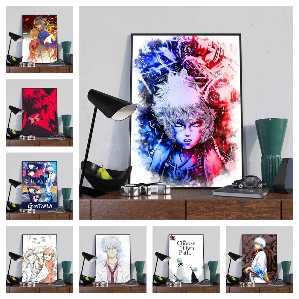 

Home Decoration Canvas Gintama Pictures Wall Art Paintings Japanese Anime Prints Modern Modular Poster for Living Room No Frame
