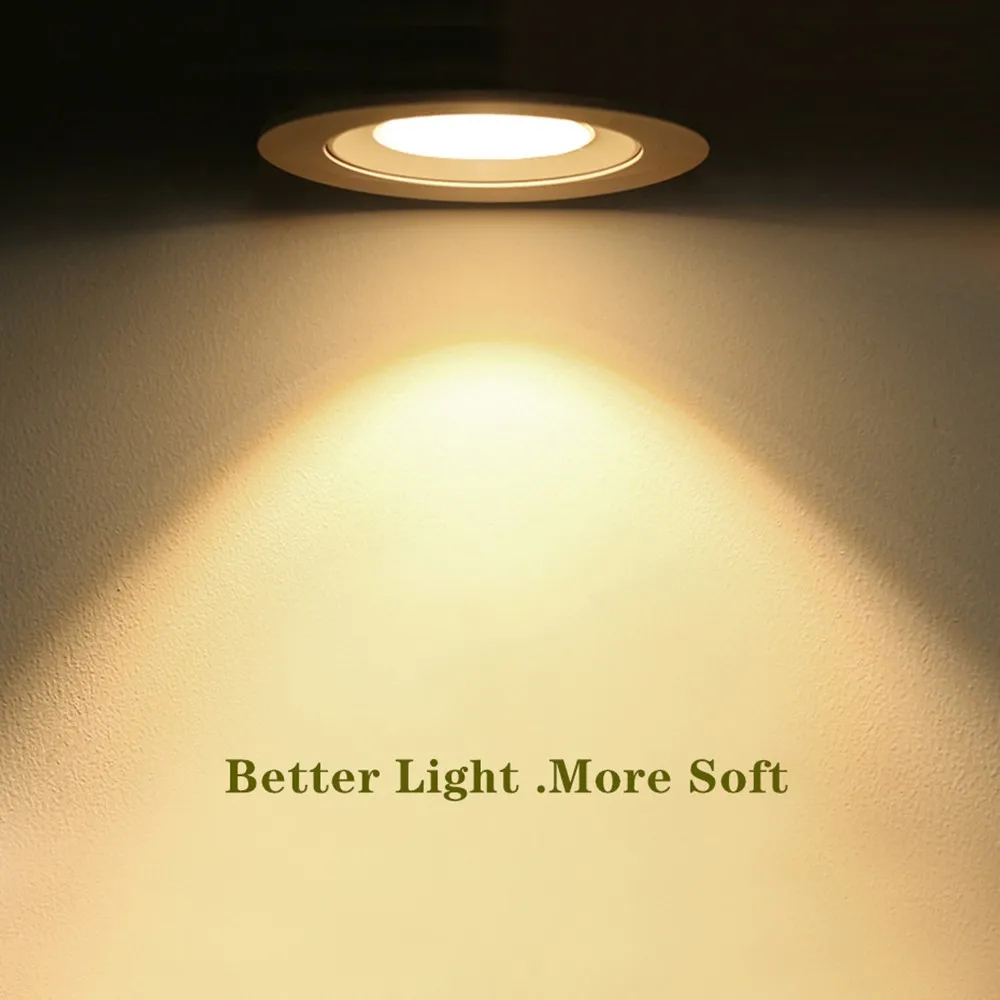 Luz descendente LED redonda para techo, lámpara empotrada ultrafina de 5W, 10W, 12W, 220V, 110V, foco LED, dormitorio, cocina, iluminación interior