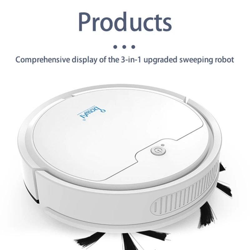

BowAI Multifunctional Robot Vacuum Cleaner, 3-In-1 Auto Rechargeable Smart Sweeping Robot Dry Wet Sweeping Vacuum Cleaner Home M