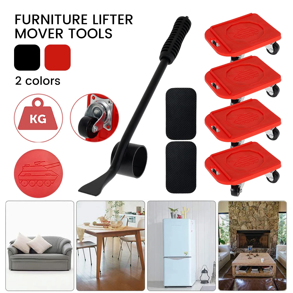 

5 шт. тяжелой мебели переключения передач двигатель погрузчик комплект Heavey роликовые колеса холодильник диван-кровать легкого перемещения ...