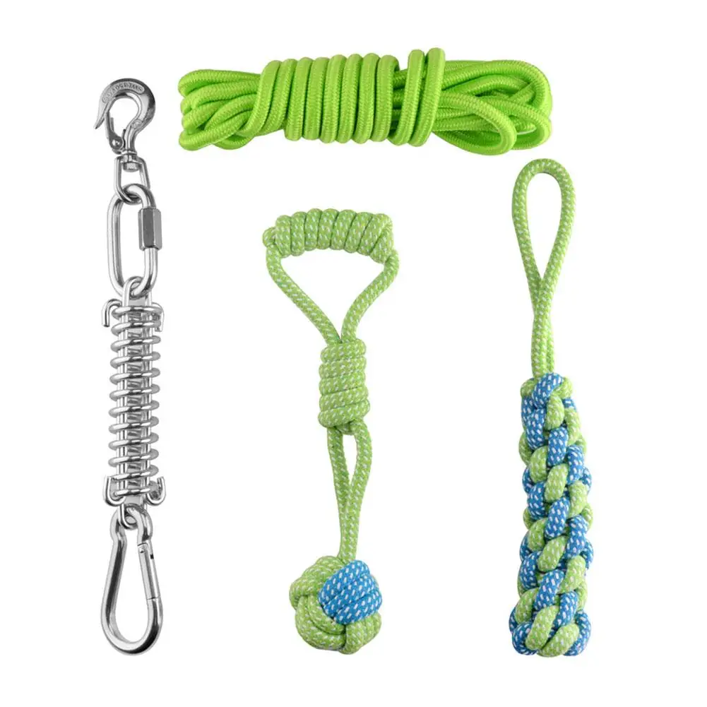 

Spring Pole Rope Dog Toys Outdoor Hanging Exercise Rope Pull Tug Of War Toy Muscle Builder Dog Training For Medium Large Dogs