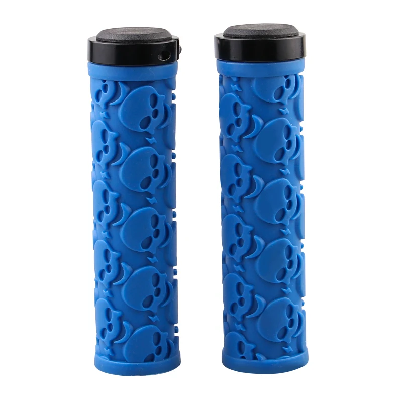 

Bicycle Anti-slid TPR Rubber Skull Dot Handlebar Grips With Dual Lock On Clamps For MTB Mountain Bike Road Bike