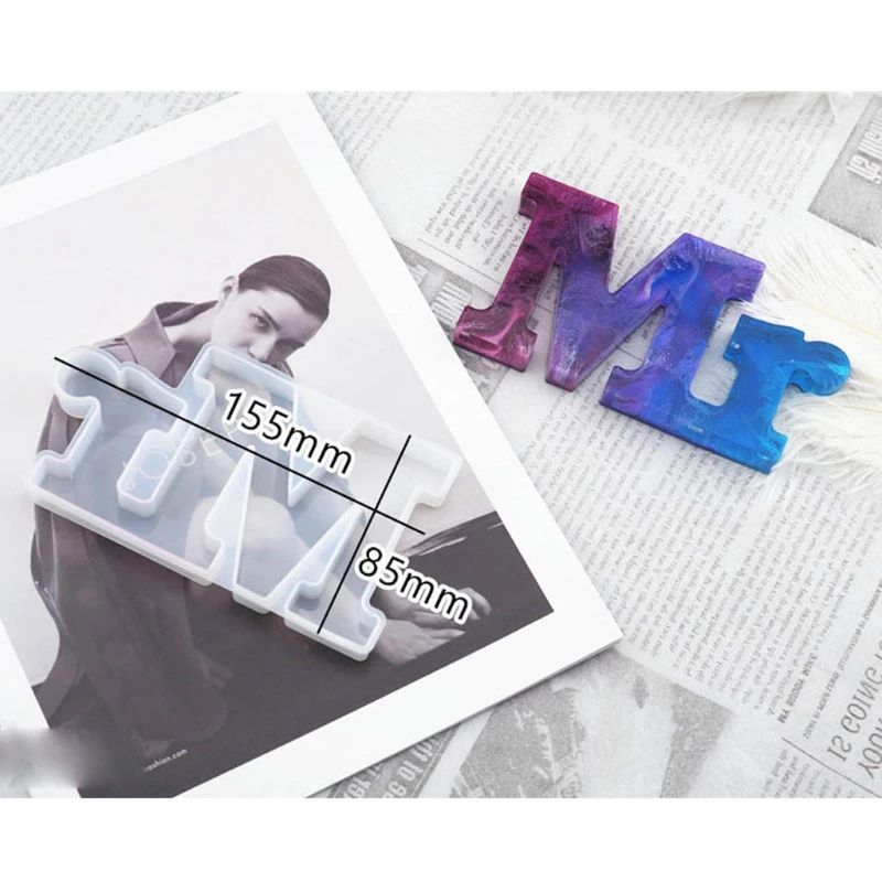 

3 Pack Handmade Alphabet Mr & Mrs Letter Resin Molds Kit Mr & Mrs Couple Epoxy Resin Casting Molds Art Craft Tools