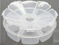 new diy diamond storage box handy mini plastic round 8 mobile compartment pill jewelry organizer container