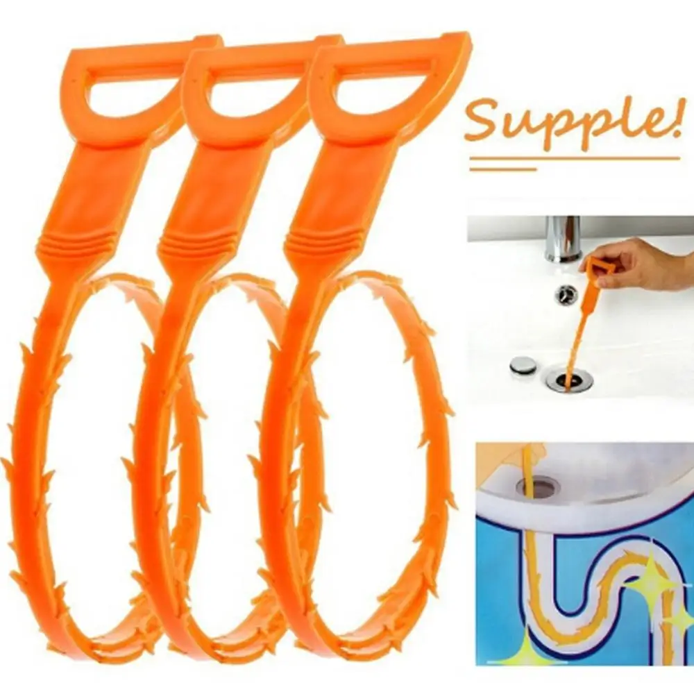 

Bathroom Drain Wig Unblocker Kitchen Sink Bath Hair Cleaner Remover Chain Hook Brush Bathtub Long Hair Clog Removal