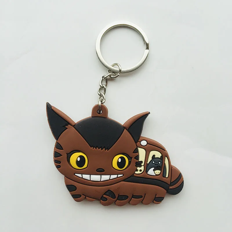 

Japan Anime Totoro Keychain Cartoon Double Sided Figure Cat Keyring Decoration Bag Kid Fans Gift Pendant Wholesale Keychains