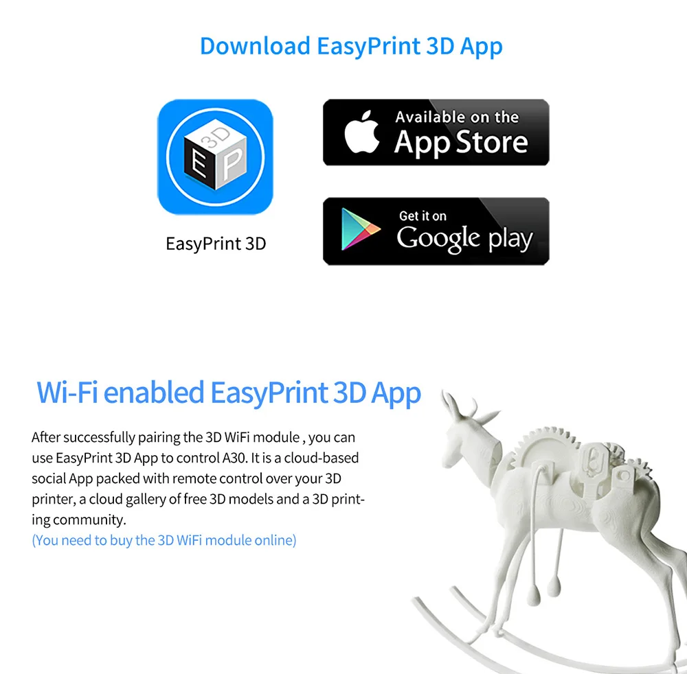 GEEETECH с открытым исходным кодом A30 DIY 3d принтер цветной сенсорный экран Большой принтер зона прерывания 3D-принтер