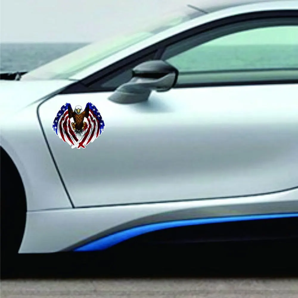 DSYCAR 2 шт./лот американский флаг США наклейки для автомобиля патриотические Лысые