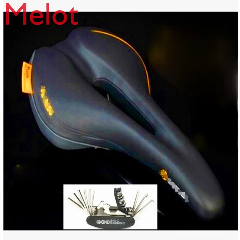 

Comfortable Bike Saddle Mountain Bike Seat Cushion Soft Elastic Sponge Hollow Breathable Saddle Fixed Gear Bicycle Seat