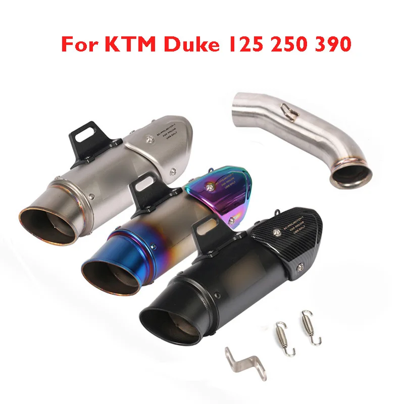

Motorcycle Slip on Exhaust 51mm Muffler Silencer Escape Tip Connecting Link Pipe for KTM DUKE 390 250 125 RC390 2017 2018 2019