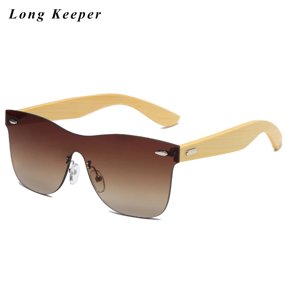 

Солнцезащитные очки Мужские, цельные, без оправы, с бамбуковыми линзами