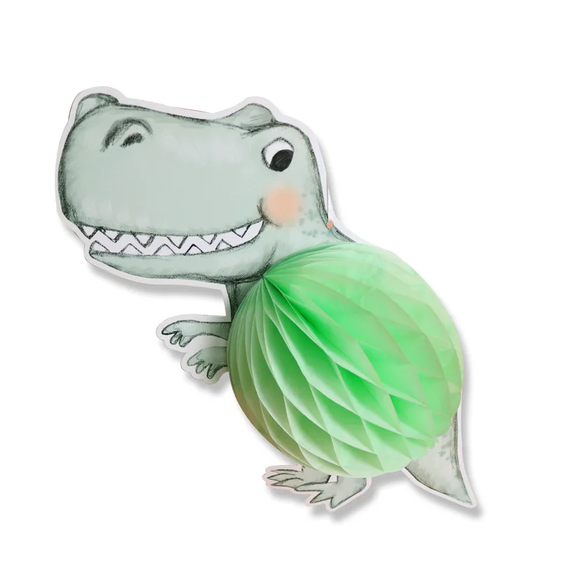 Мультфильм Динозавр Цветочные шары из бумаги ПМ бумага сотовые бумажные